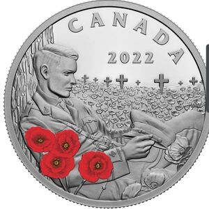 2022 RCM $20 Remembrance Day - Pure Silver Coin